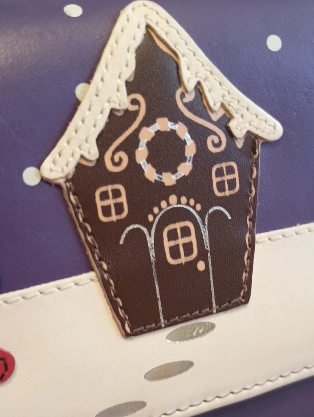 Radley london purple gingerbread Christmas dogs snow wallet